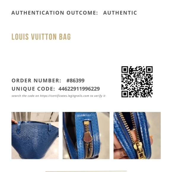 🔹️Louis Vuitton🔹️ Saint Jacques Epi PM w/ COA ✨️💙 - Picture 4 of 4